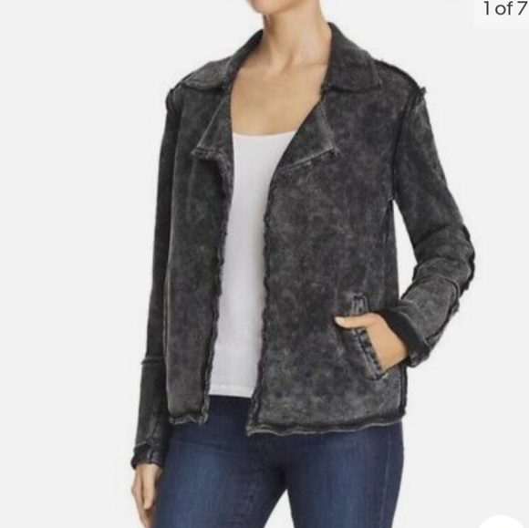 SPLENDID acid wash knit moto jacket - Picture 3 of 4